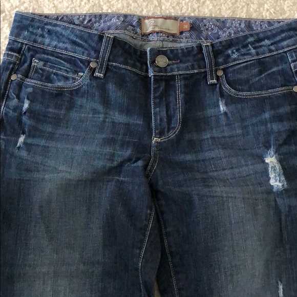 Paige distressed dark denim jeans (Jimmy Jimmy) - Picture 2 of 5